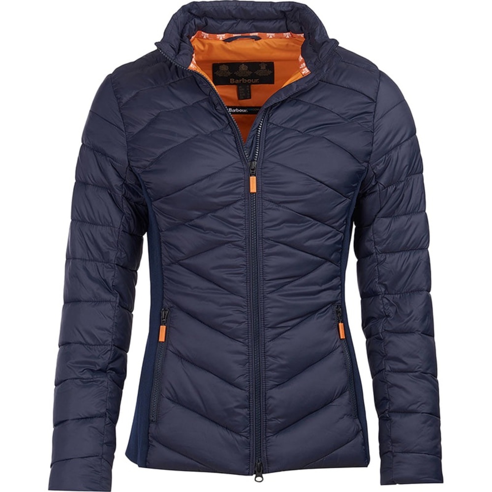 Barbour Quilted Jacket in Navy/Marigold-ASO Kate Middleton Royal-UK10/US6 - Picture 5 of 10